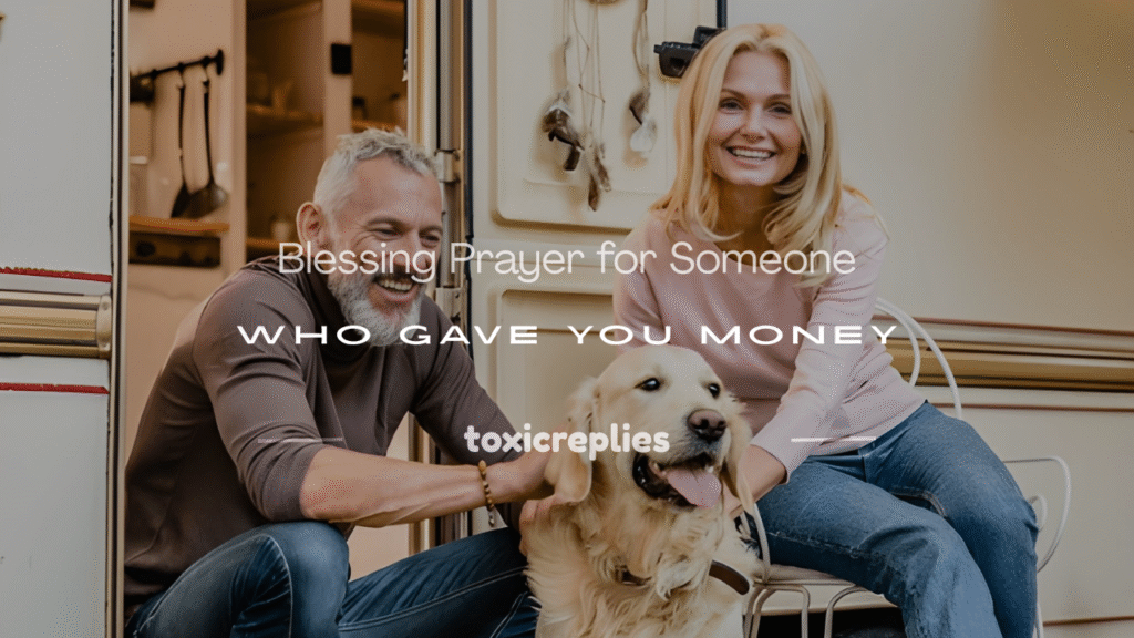 prayer message for someone that gave you money