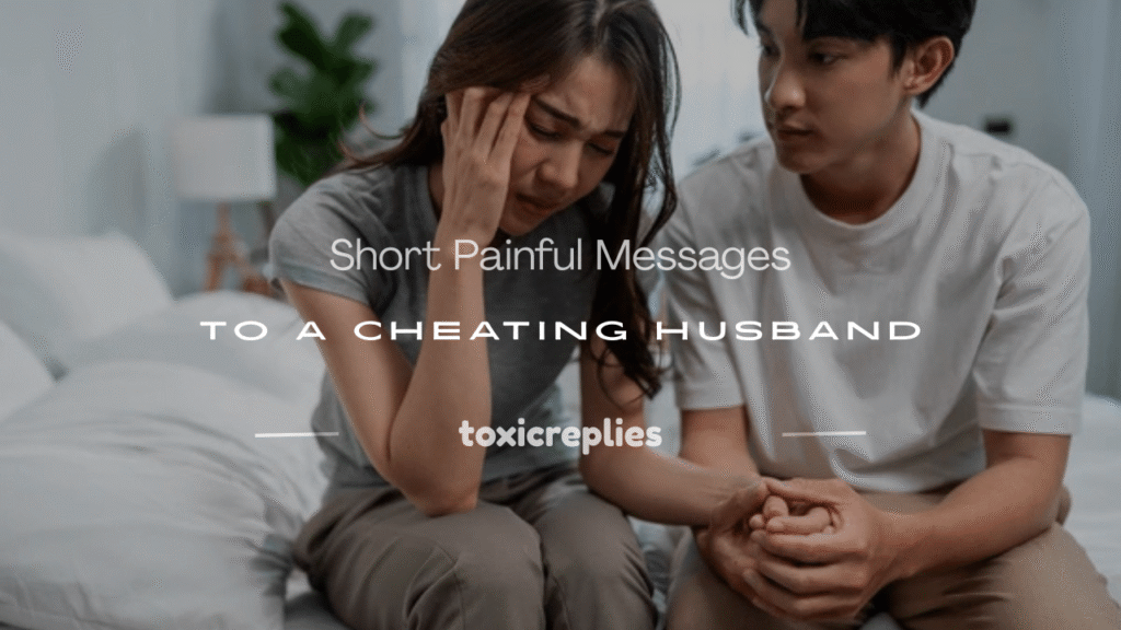 short painful message to a cheating husband